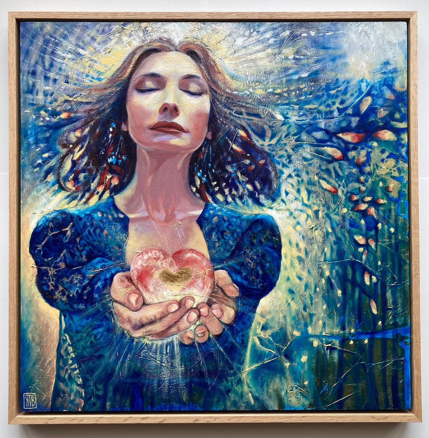 4. Kaz Burby, The Light Within, Oil and gold leaf 53 x 53cm