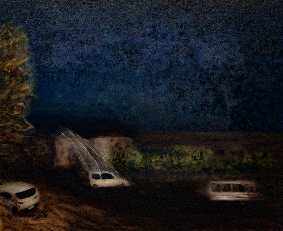 8. Kieran Stopp, Brunswick Rd, again, but weird, 2025, oil on canvas, 101 x 120 cm