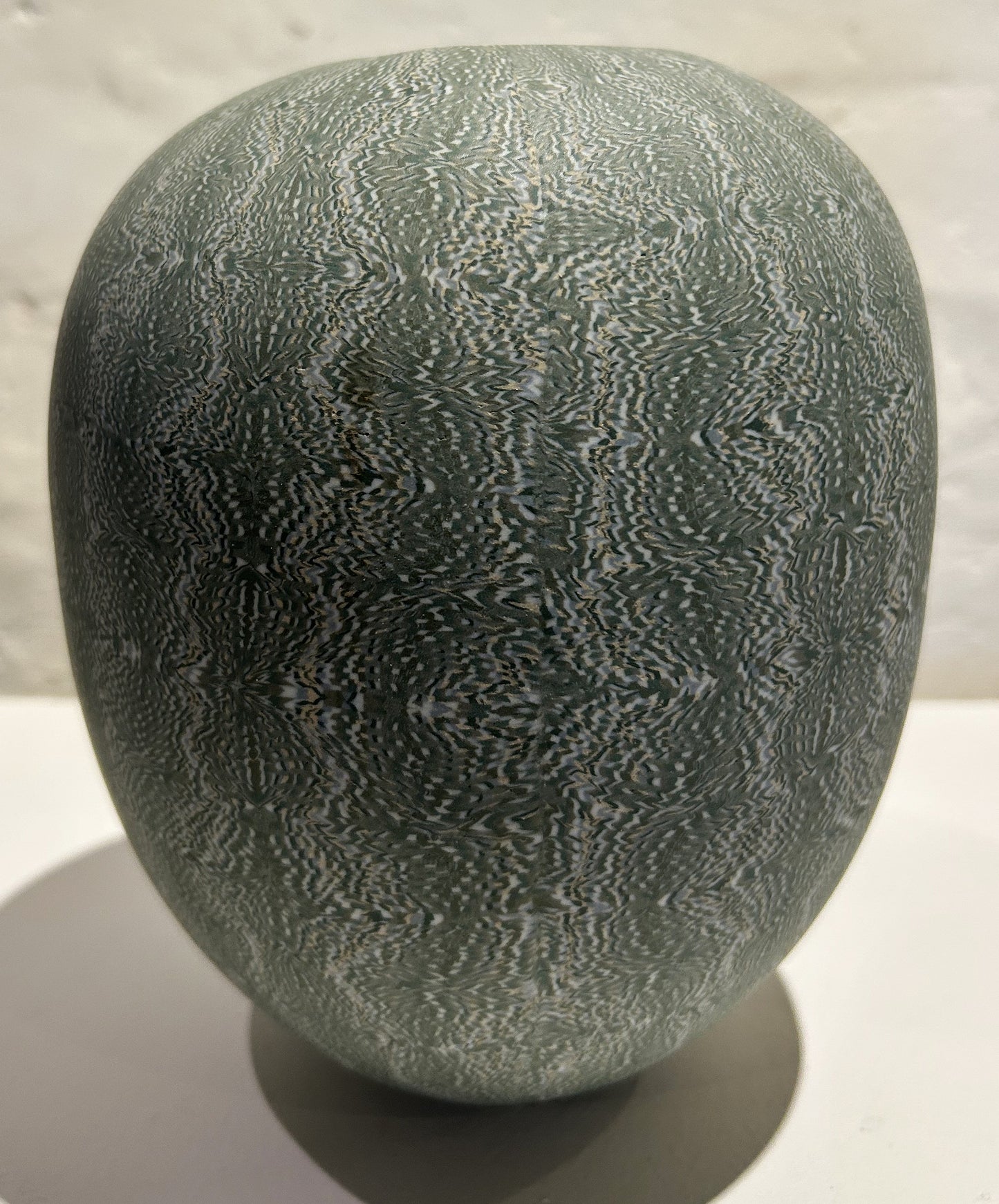 38. David Pottinger - Green Nerikomi Blossom Jar