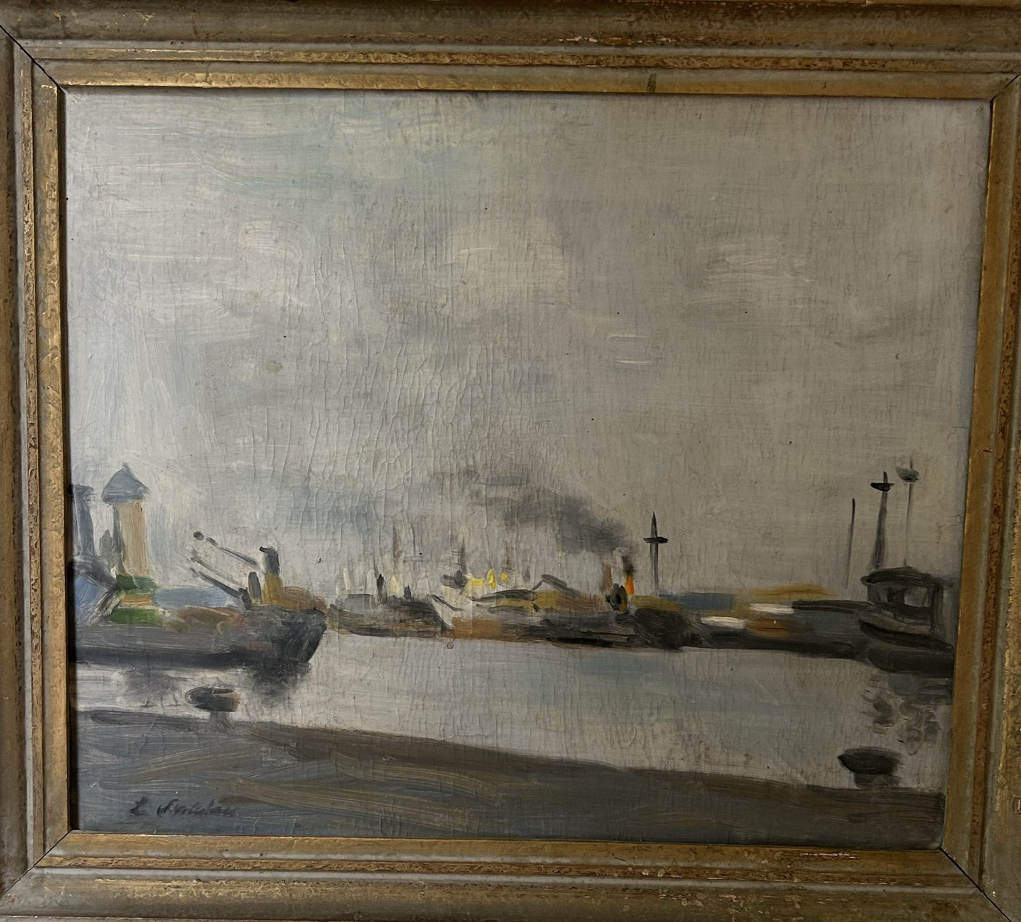 Lesley Sinclair - At the docks, Melbourne