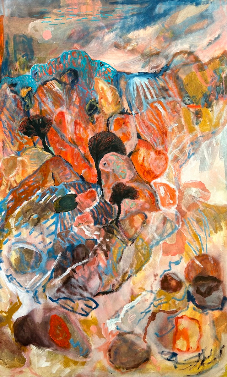 5. Coastal Pilgrimage, 2025, Acylic & Pigment On Canvas, 76 x 102cm