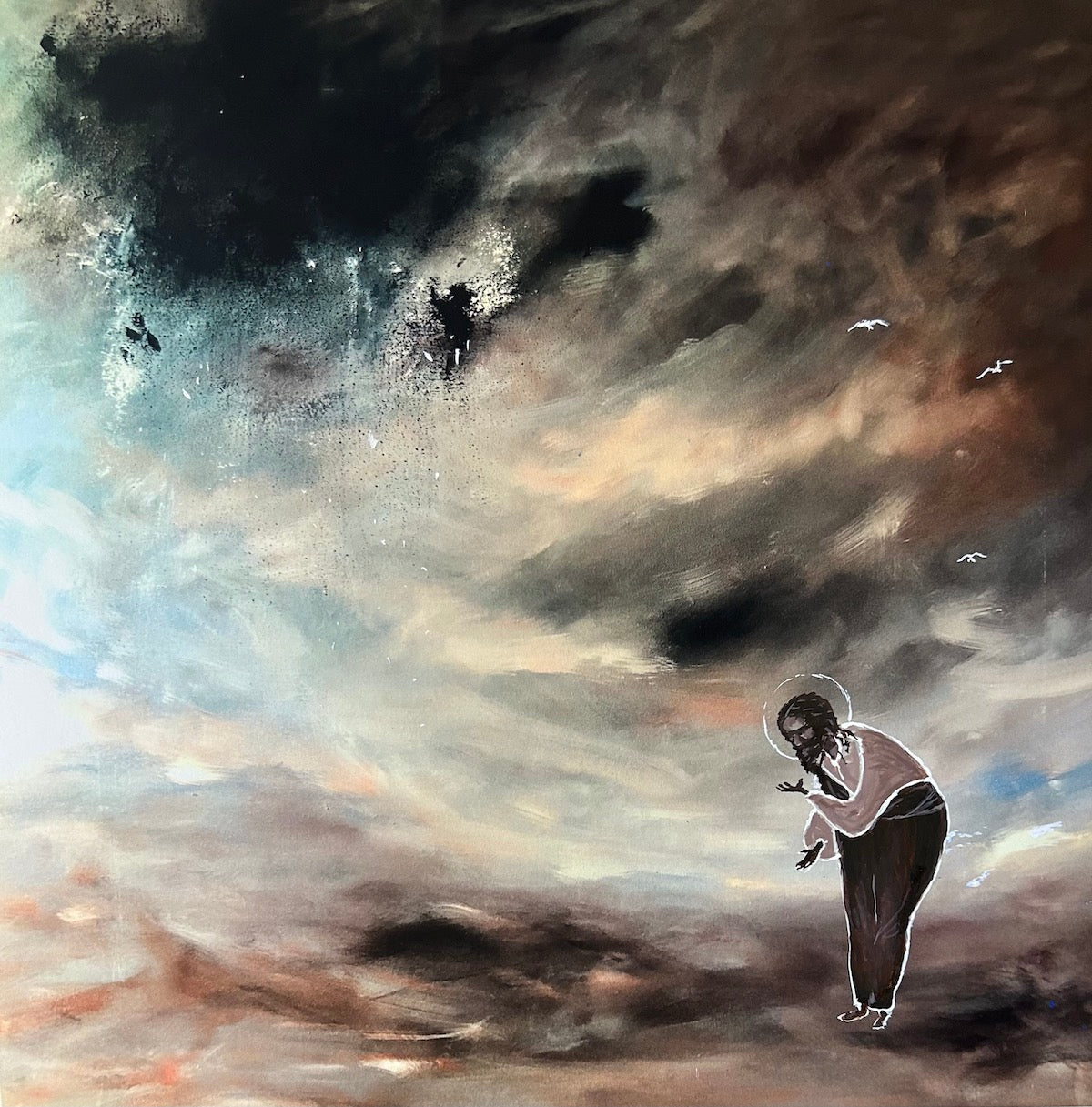 19. He Reveals Deep & Hidden Things, 2025, Ink & Pigment On Paper, 43.5 x 43.5cm