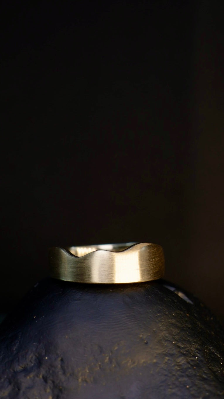 4. Robyn Clarke, Ghost Geography Ring 2, 9ct yellow gold, size M