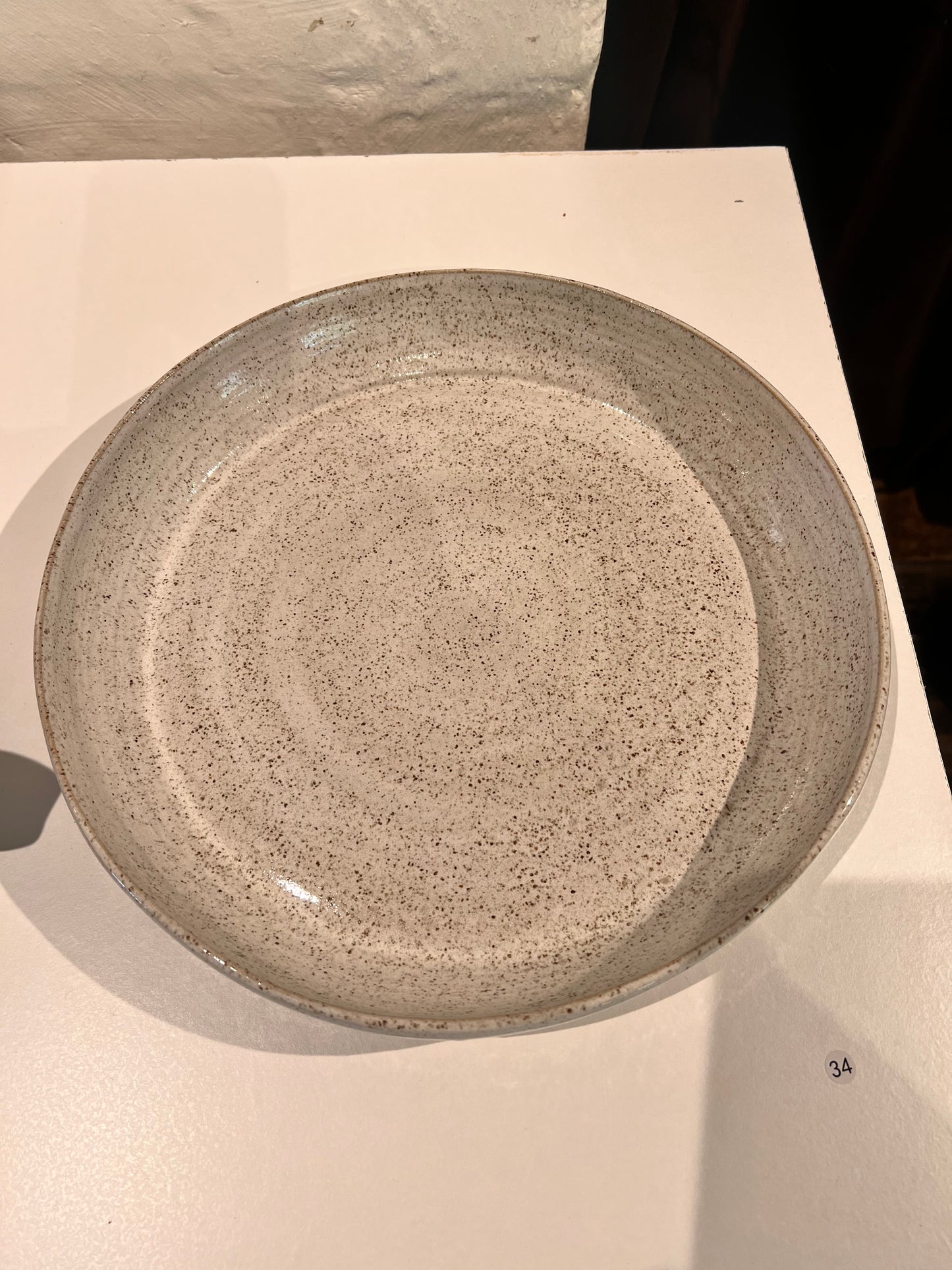 34. Alison Horman, 2025, "Speckle Platter", stoneware