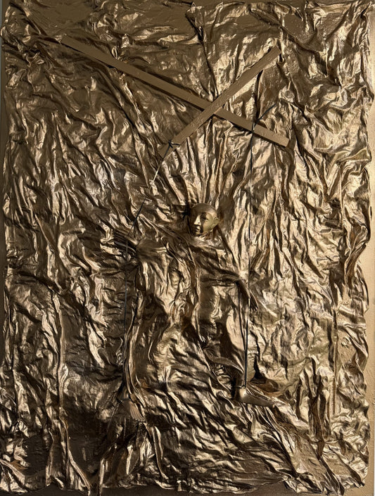 9. Golden Figure, cotton acrylic on canvas