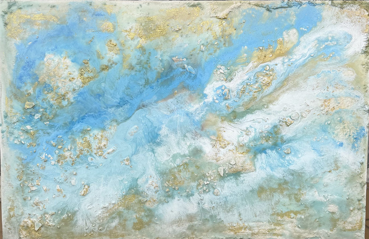 10. Marine Reverie, cotton epoxy resin on canvas