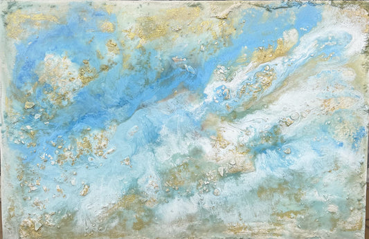 10. Marine Reverie, cotton epoxy resin on canvas