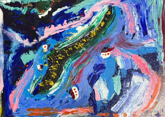 13. Hunter Dillon, Mullet Run, 2024, Acrylic on Canvas, 61cm x 55cm