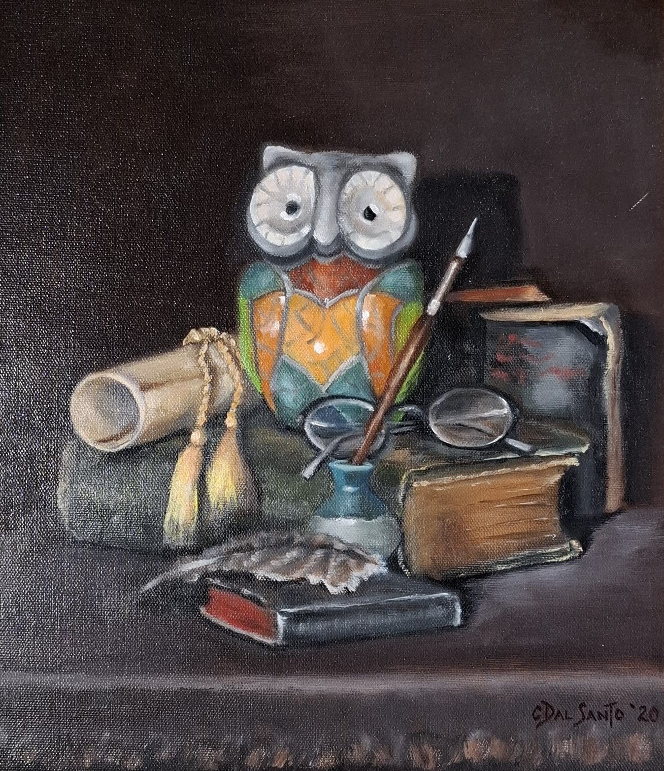 28. Colene Dal Santo, Words of Wisdom, Oil, 40 X 35cm