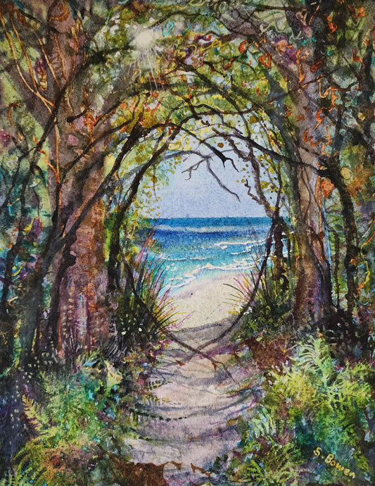 29. Sally Bowen, Peaking Into My Heart, Watercolour, 41x37cm
