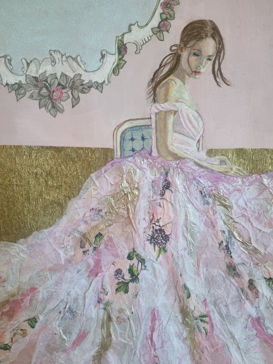 32. Wendy Kemp, Reflections of the Heart, Pastel and collage 50x40cm