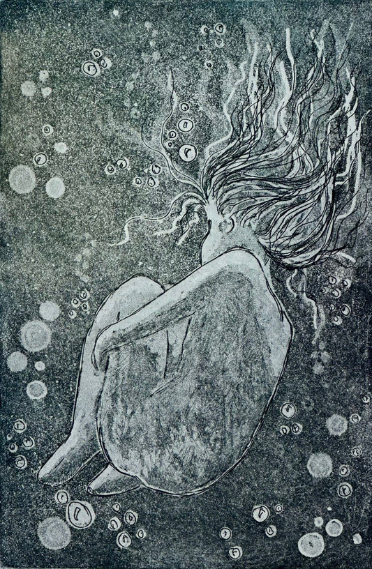 33. Miriam Hercus, Jump in, Copper Etch Print 33x27cm