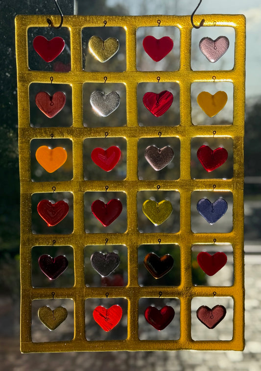 38. Deborah Bowen, 24 Ways to Love, Kiln Formed Glass, 62x42cm