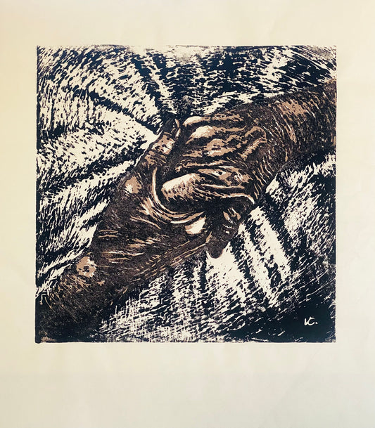 46. Vicki Catchpole, Golden Hour, Lino Print 53x43cm