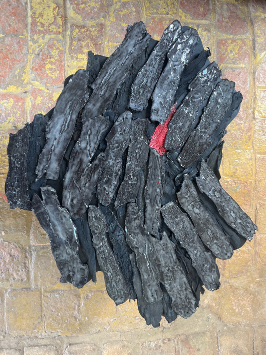 51. Natalie Lawson, Ember Pulse, Ceramic, latex and acrylic paint 50x60cm