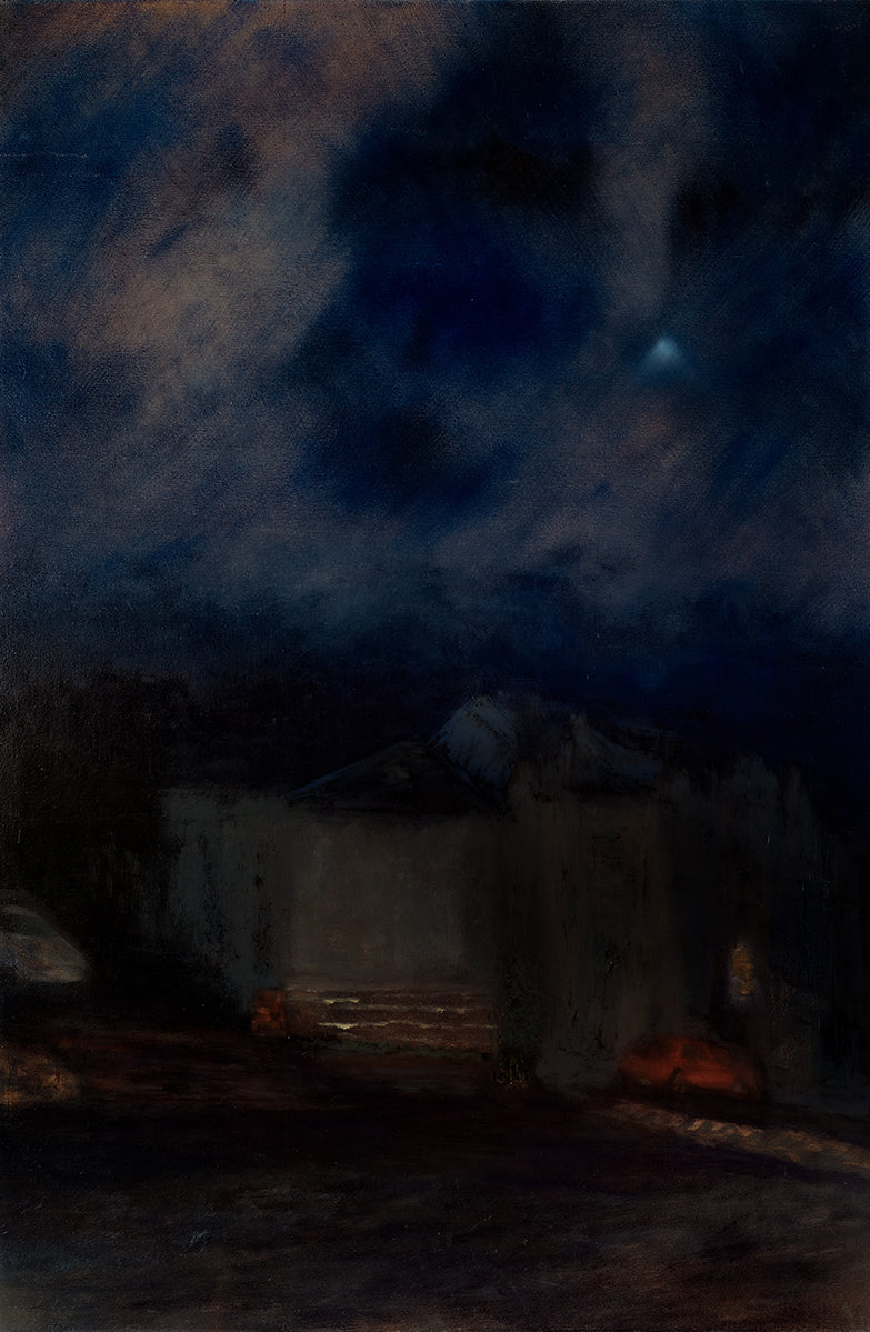 9. Kieran Stopp, Albert St at night, 2025, oil on canvas, 137 x 91 cm