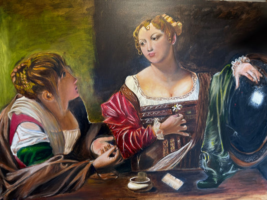 43. Carl Zammit - Study of Martha and Mary Magdalene (Homage to Caravaggio)