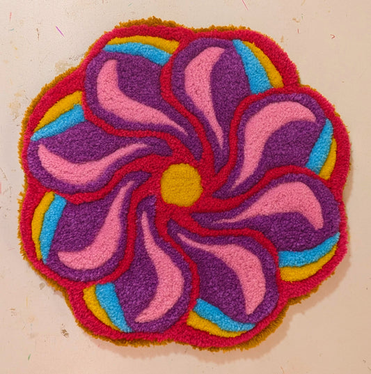 (10) Allanah Sarafian. Eternity II. 2024. Tufted yarn and timber board