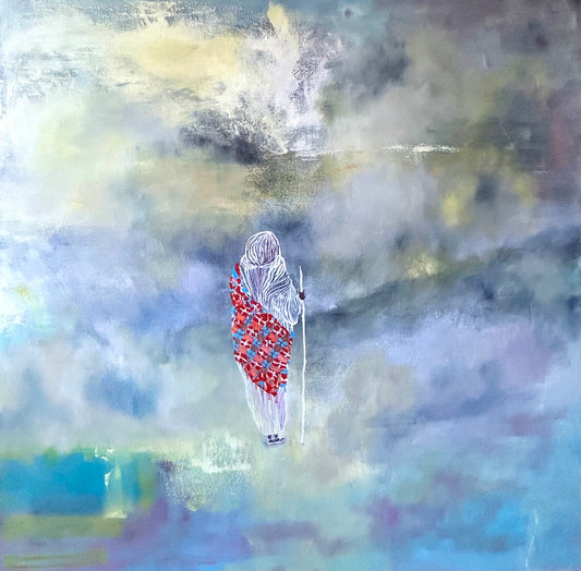 1. Call Those Things That Be Not As Though They Are, 2025, Oil & Cold Wax on Canvas 101.5 x 101.5cm