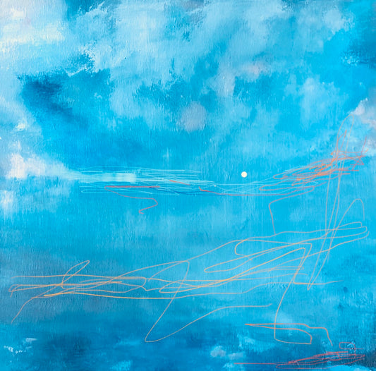 12. Desire, 2023, Oil & iPhone Mark Up Print, 43 x 43cm