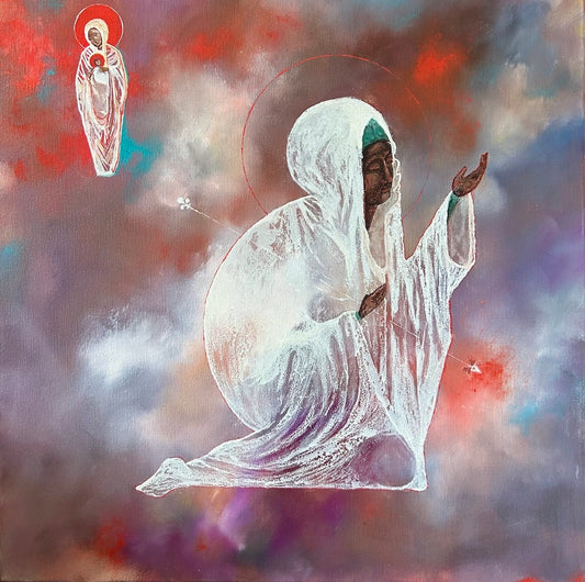 8. Mary Of Egypt, 2023, Acrylic & Tempera On Canvas, 61 x 61cm