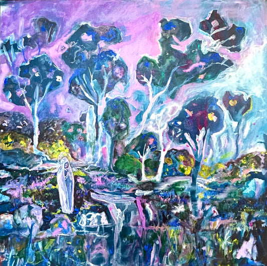 15.Twilight,  2025, Acrylic & Tempera On Canvas 102 x 102cm