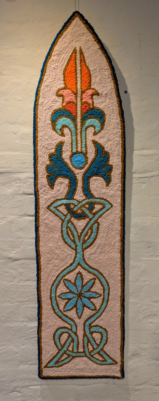 (6) Allanah Sarafian. Marginalia in Green. 2025. Tufted yarn and timber board
