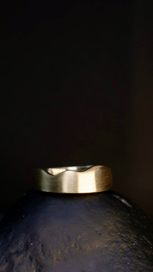 4. Robyn Clarke, Ghost Geography Ring 2, 9ct yellow gold, size M