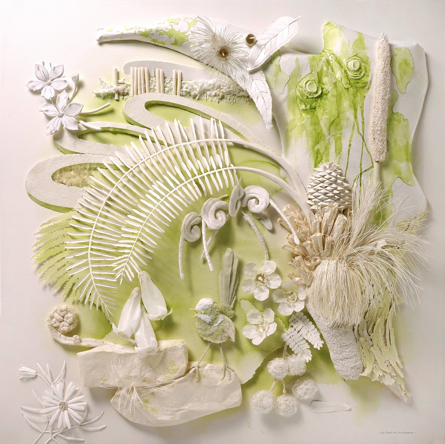 5. Ray Besserdin, Path to Gondwana, 2018, Paper, 94.5 x 94.5 x 9cm