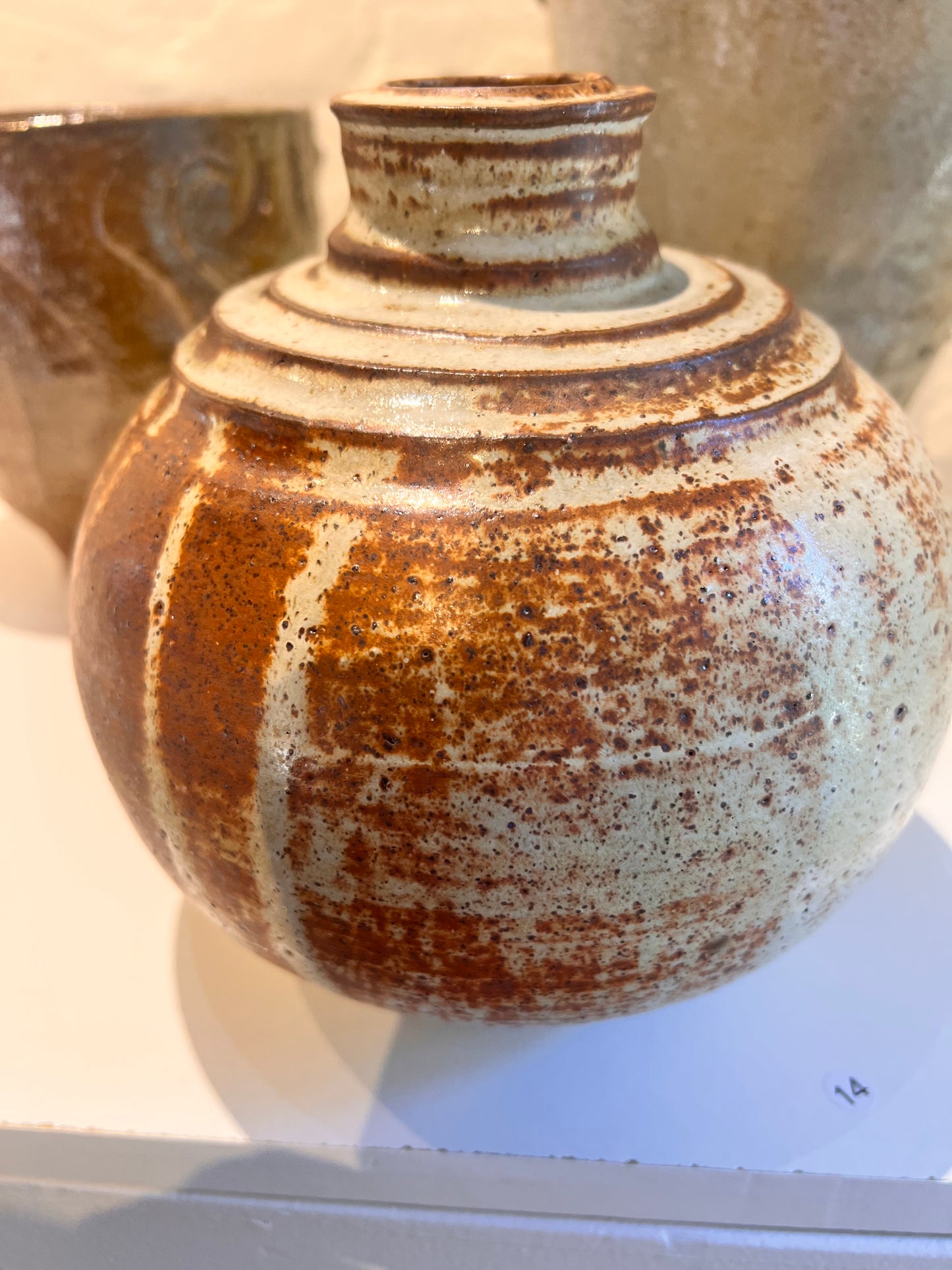 14. Maxine Stagg, 2025,Wednesday 3A, "Untitled" stoneware ceramic wheel thrown jar