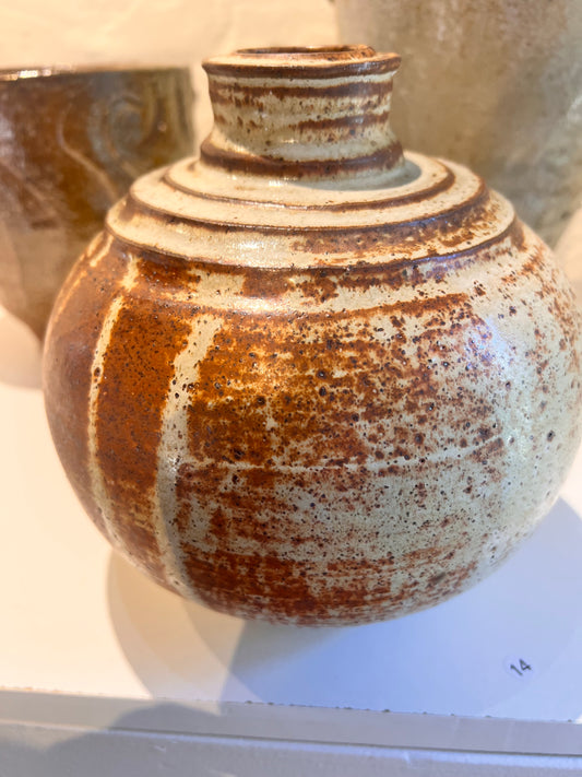14. Maxine Stagg, 2025,Wednesday 3A, "Untitled" stoneware ceramic wheel thrown jar