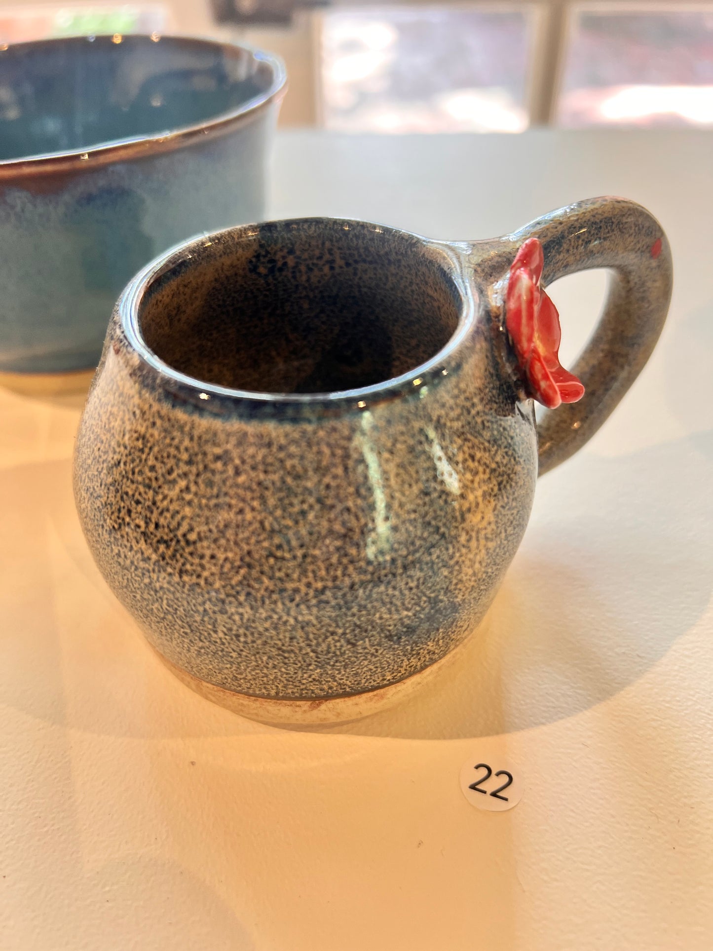 22. Caitlin Furlong, 2025, Thursday 4B, "Flower Espresso Mug", ceramic, stoneware