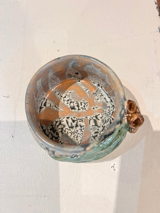 27. Merron Durrant, 2025, Wednesday 3B, "Moth" proof that kiln gods exist! Ceramic, stoneware