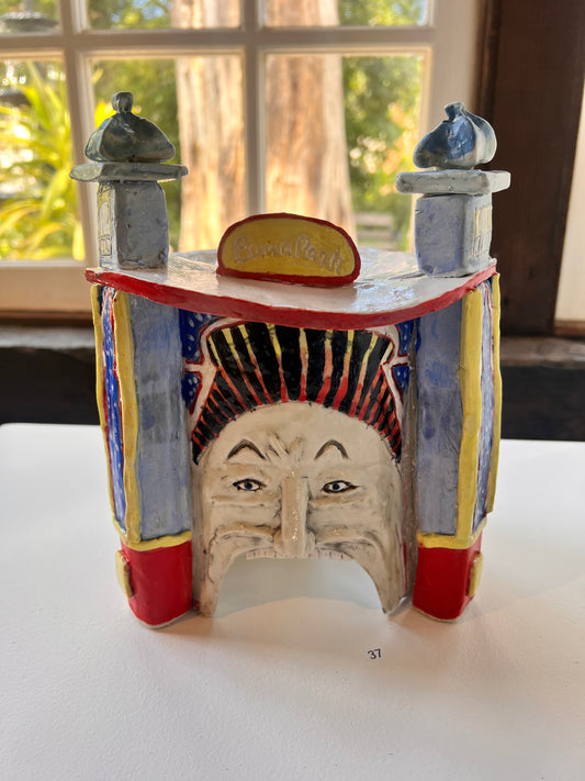 37. Amelia Gregory, 2025, Thursday 4B, "Luna Park Candle Holder", ceramic, stoneware