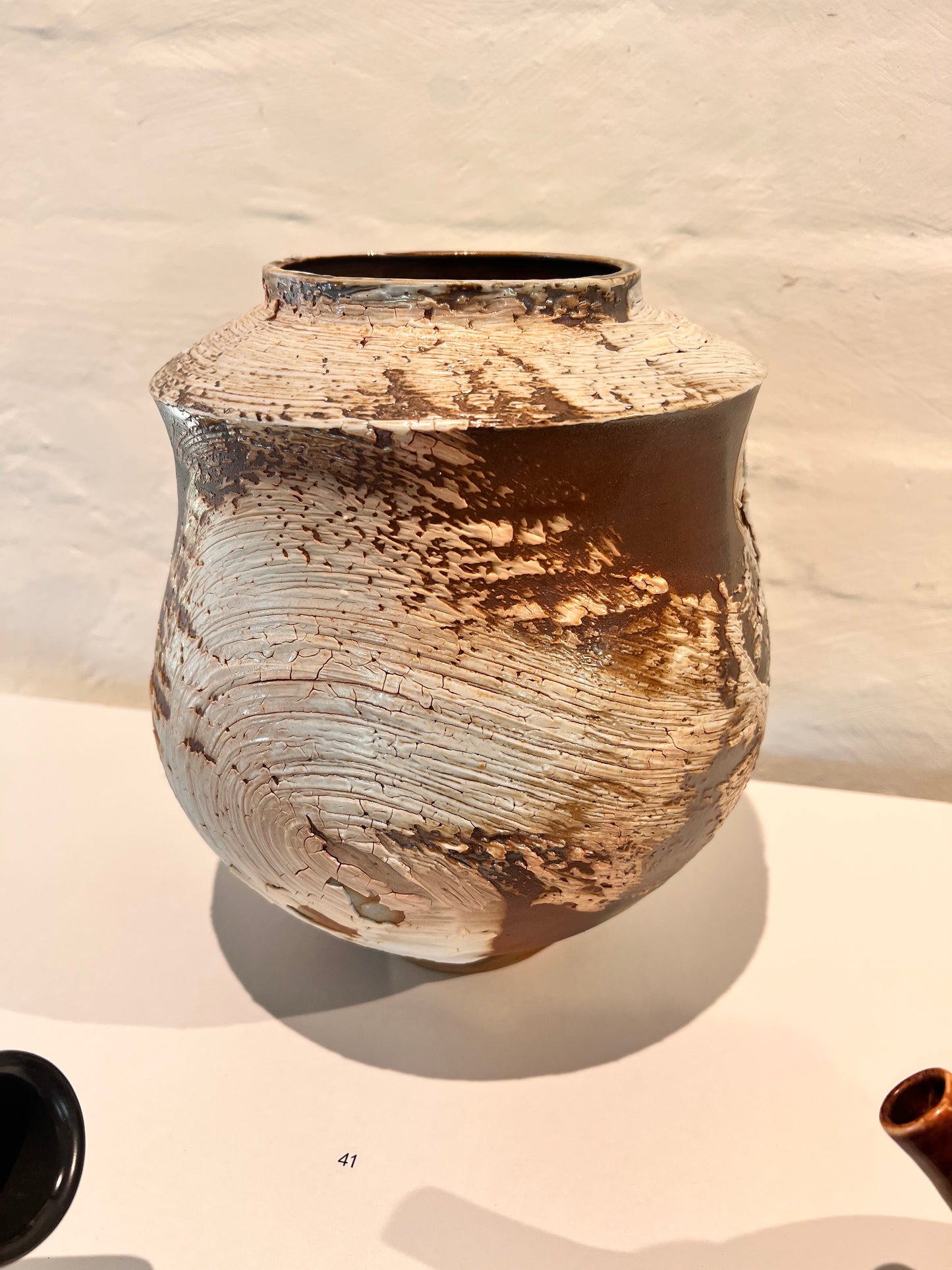 41. Joe Say, 2025, Teacher, "Material Study #13", stoneware, porcelain, woodfired