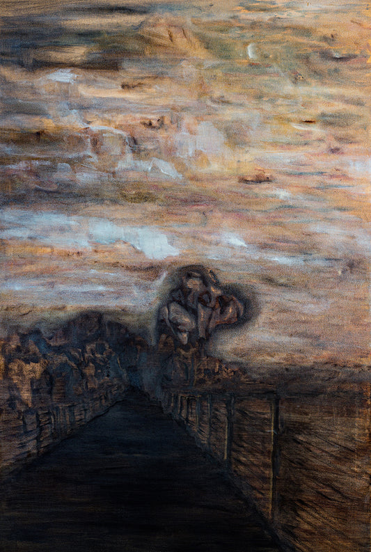 11. Kieran Stopp, Up the alley, Brunswick, 2024, oil on canvas, 137 x 91 cm