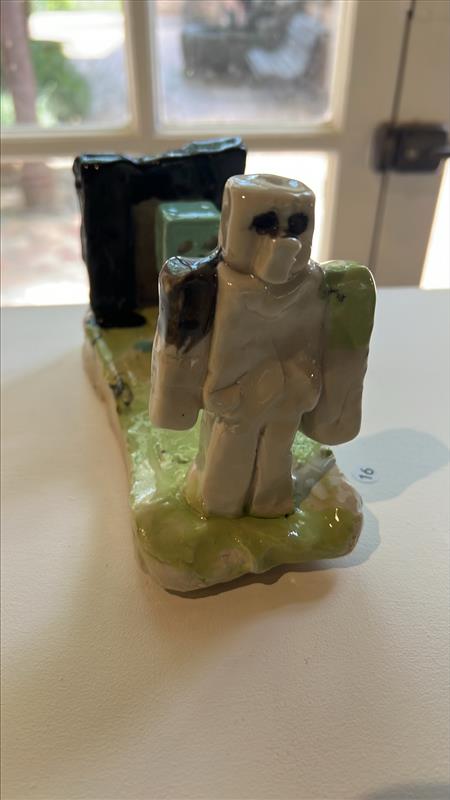 16. Lewis Hutchison, 2025, Friday 5A, "Iron Golem", stoneware ceramic