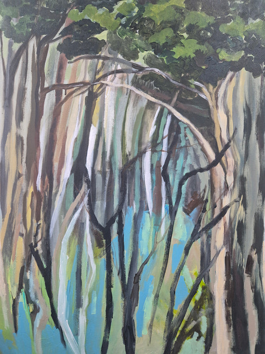 19. Lost Forest, billabong through trees - Joanna Ransome